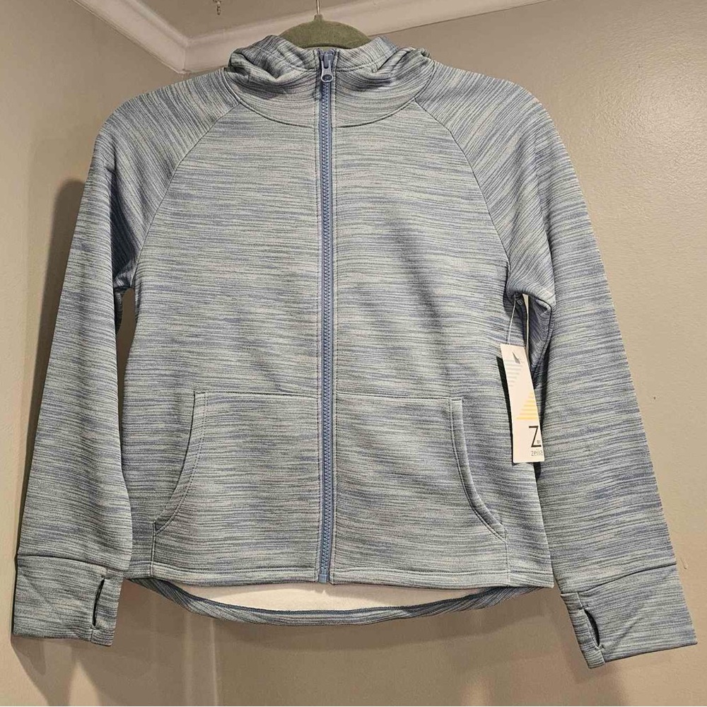 Z By Zella Girls Activewear Blue  Hoodie/Jacket 10-12 juniors NEW